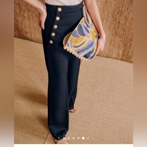 NWT Sezane Marino wide leg trousers